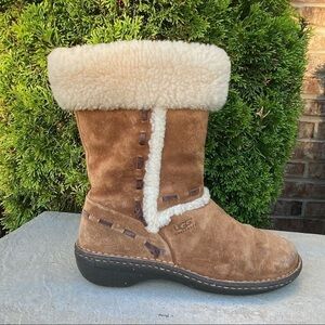 UGG Elijo Tan Suede Winter Boots size 7